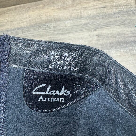 Clarks Cardy Black Leather Knee HIgh Boots Women's Size 10 - Picture 6 of 7